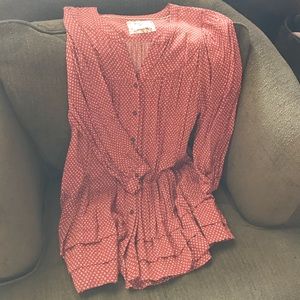 Gathered mini dress